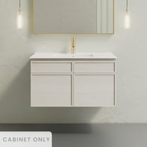 St. Tropez 36" Wall-Mounted Bathroom Vanity Cabinet without Top in White Oak