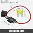 thumbnail image 4 of Unique Bargains 1Set 20A Standard Blade Style Fuse 12 AWG Fuse Holder 12Gauge Fuse Holder Blade Style Inline Fuse Holder, 4 of 6