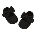 thumbnail image 2 of Lixiuxyad Soft Yarn Knit Baby Sneakers With Bow For Girls First Walking Shoes Sole Toddler Prewalker Booties Crib Shoes Strap Athletic Shoes Sizes 11(Toddler 0-6 Months), 2 of 5