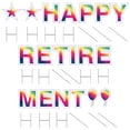 thumbnail image 2 of Vispronet Happy Retirement Yard Sign, 18in Sign, 4mm Corrugated Plastic Material (Faux Glitter Rainbow), 2 of 6
