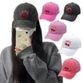 Breathable Cotton Truckers Hat With Fruit Bowknot Print Adjustable — free download