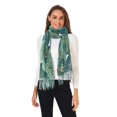 thumbnail image 2 of FORMRS Womens Scarf Winter Soft Long Big Warm Shawls Wrap Tassel Scarves, Green Forest Pattern, 2 of 9