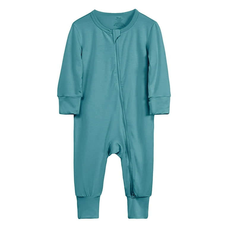 2DXuixsh Long Sleeve Romper Baby Boy Baby Cotton Rompers Footless