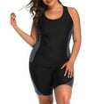thumbnail image 2 of gakvbuo Plus Size Tankini Swimsuits For Women Sport Swimwear Athletic Bathing Suits With Boyshort Bottom Oversize Sports Swimwear Conservative Panel Color Sunscreen Swimwear Diving Suit Surfing Suit, 2 of 5