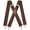 Brown, variant on Men's Braces with Very Strong 4 Clips 50 MM Wide Heavy Duty Suspenders X Style Adjustable Elastic Suspender