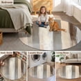 thumbnail image 5 of Brown Grey Round Area Rug 7 FT,Non Slip Living Room Area Carpet,Abstract Neutral Textured Modern Minimalist Washable Soft Circular Rug Non-Shedding Floor Carpet for Bedside Office Play Room Classroom, 5 of 9