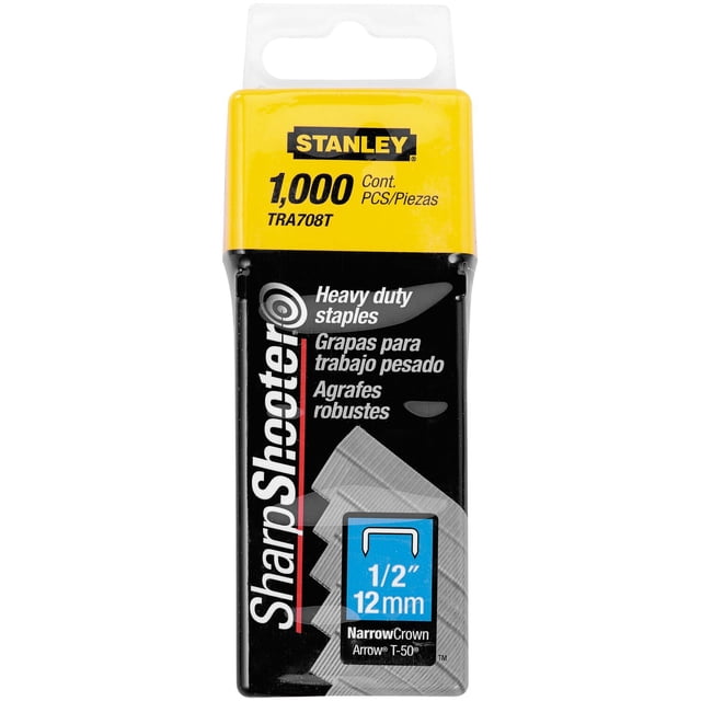 Grapas para Trabajo Pesado STANLEY Corona Angosta 1/2' 1000 Piezas