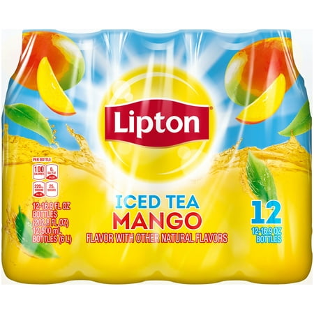 (2 Pack) Lipton Mango Iced Tea, 16.9 Fl Oz, 12 (Best Bottled Teas To Drink)