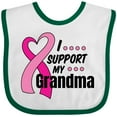thumbnail image 3 of Inktastic Breast Cancer Awareness I Support My Grandma Pink Ribbon Boys or Girls Baby Bib, 3 of 4