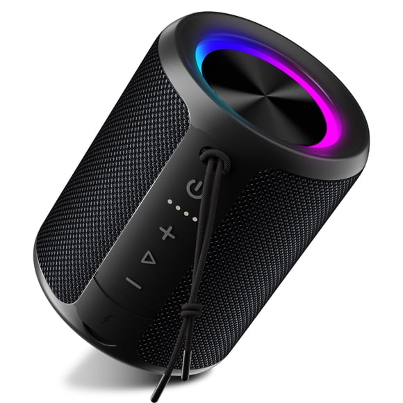 Portable Bluetooth Speaker, IPX7 Waterproof Wireless Speaker with 20W Loud Stereo Sound, 15H Playtime & Beat-Synced RGB Light