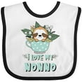 thumbnail image 3 of Inktastic Teacup Raccoon I Love My Nonno Boys or Girls Baby Bib, 3 of 4