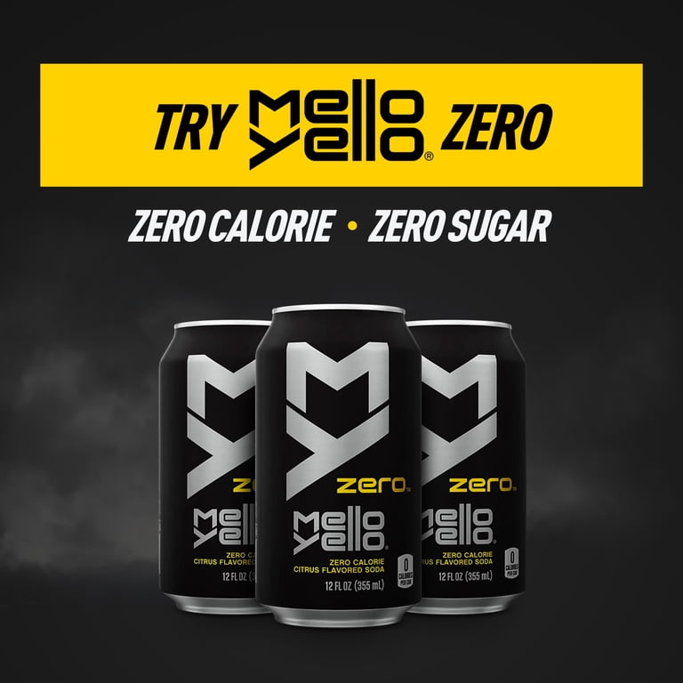 Mello Yello, Citrus Soda Can, 12 fl oz, 12 Pack, Ready-to-Go