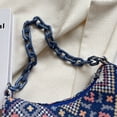 thumbnail image 3 of Bolso de mano bohemio para mujer cadena gruesa Hippie gótico para axila (azul), 3 of 9