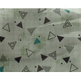 thumbnail image 4 of oneOone Georgette Viscose Light Mint Green Fabric Triangle Geometric Craft Projects Decor Fabric Printed By The Yard 42 Inch Wide, 4 of 4