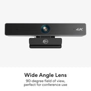 MEE audio 4K Ultra HD Professional Webcam with Wide Angle Lens, 4x Digital Zoom, and Dual Active Noise Cancelling Microphones for Conference Use