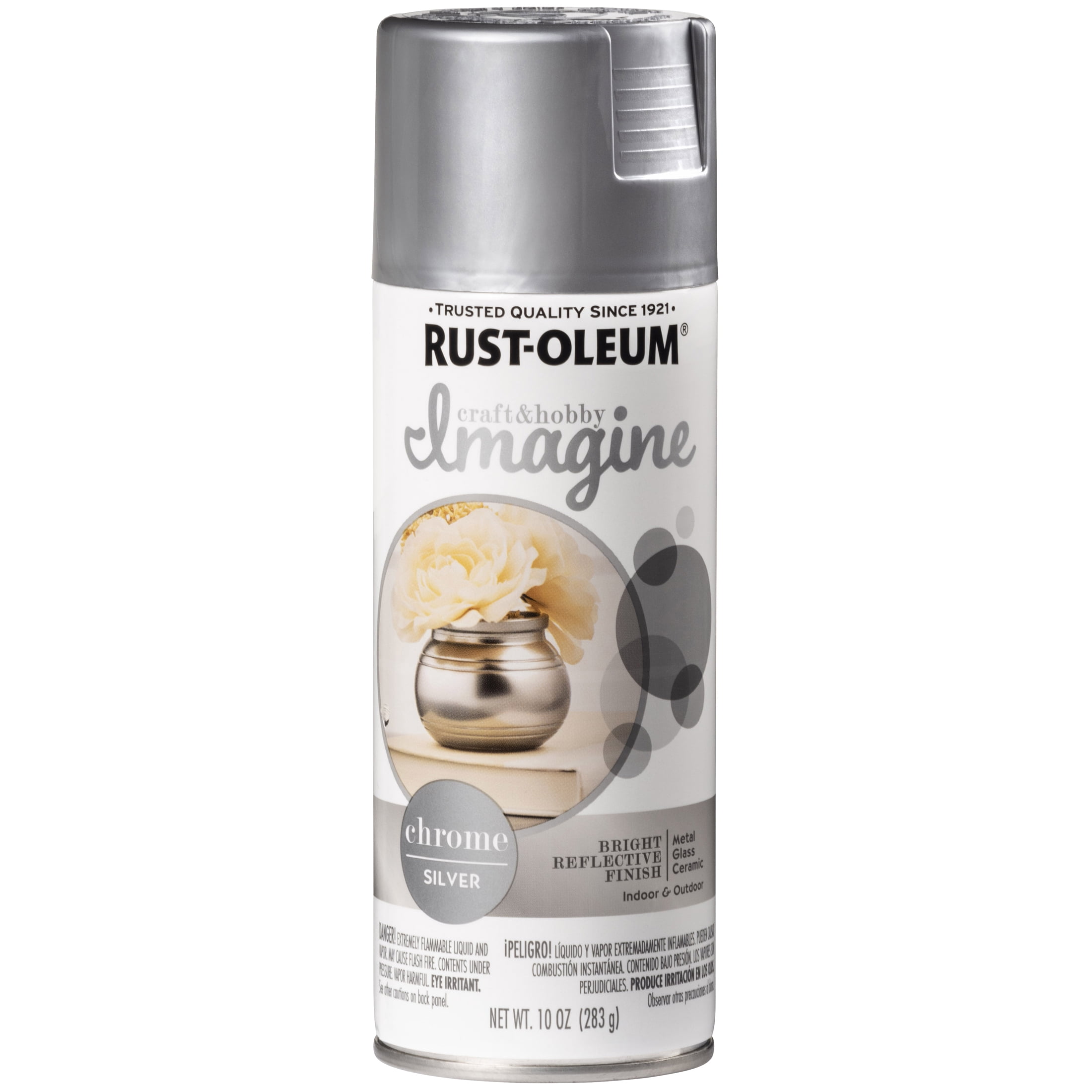4 Pack, Silver, Rust-Oleum Craft & Hobby Chrome Imagine Chrome Spray Paint- 353335, 10 oz.