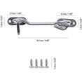 thumbnail image 5 of 2 piezas Acier INOX Argent, Crochet Cabine Crochet Fermeture Porte Verrous et Boulons pour Serrures Porte Loquet Portail Support Fenêtre pour Entretoise Silencieux- 101mm, 5 of 5