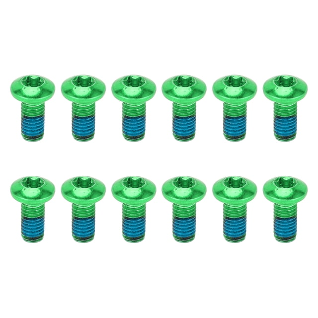 Bike Disc Brake Rotor , 12pcs Sturdy Bicycle Rotor Screw Flat For Road Bicycles For Mountain Bikes Red,Green,Blue,Multicolor
