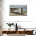 thumbnail image 3 of Elephant Stock Whitewashed Boat I Wall Art - Horizontal Canvas Wall Art - Living Room Wall Decor - Transportation Canvas - Blue And Beige Decor By Ethan Harper - 30" x 20", 3 of 8