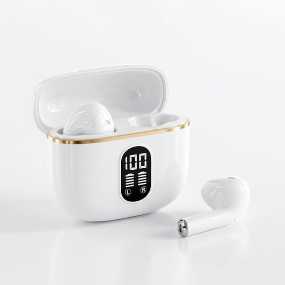 X87 TWS Bluetooth Earbuds, in-Ear Headphones with LED Power Display, 40H Playtime, IPX5 Waterproof, HD Voice & Deep Bass for Workout/Calls