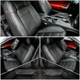 thumbnail image 5 of Red Rain Black Mustang Seat Covers Leather Seat Cover for Cars Customized Ford Mustang 2016 2017 2018 2019 2020 2021 2022 2023 10Pcs (Mustang-Black), 5 of 7