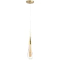 thumbnail image 1 of Iluminación auxiliar elegante: lámpara colgante de cristal moderna con forma de lágrima, lámpara de techo de metal ajustable para dormitorios, 1 of 8
