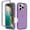 Purple, variant on Clear Case for iPhone 16 Plus, Shockproof Hybrid Phone Bumper Cover, Solid Color Hard PC Flexible TPU Frame Anti-Scratch Non-Yellowing Transparent Case for iPhone 16 Plus, Clear