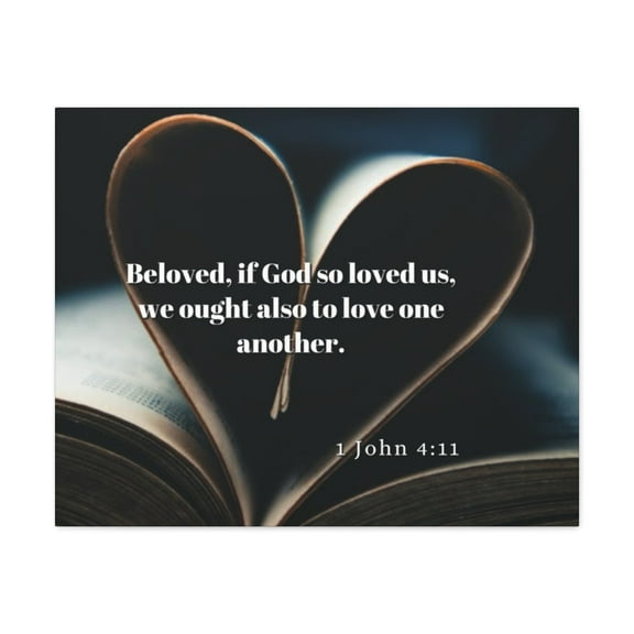 Scripture Walls 1 John 4:11 Love One Another Bible Verse Canvas Christian Wall Art Ready to Hang Unframed