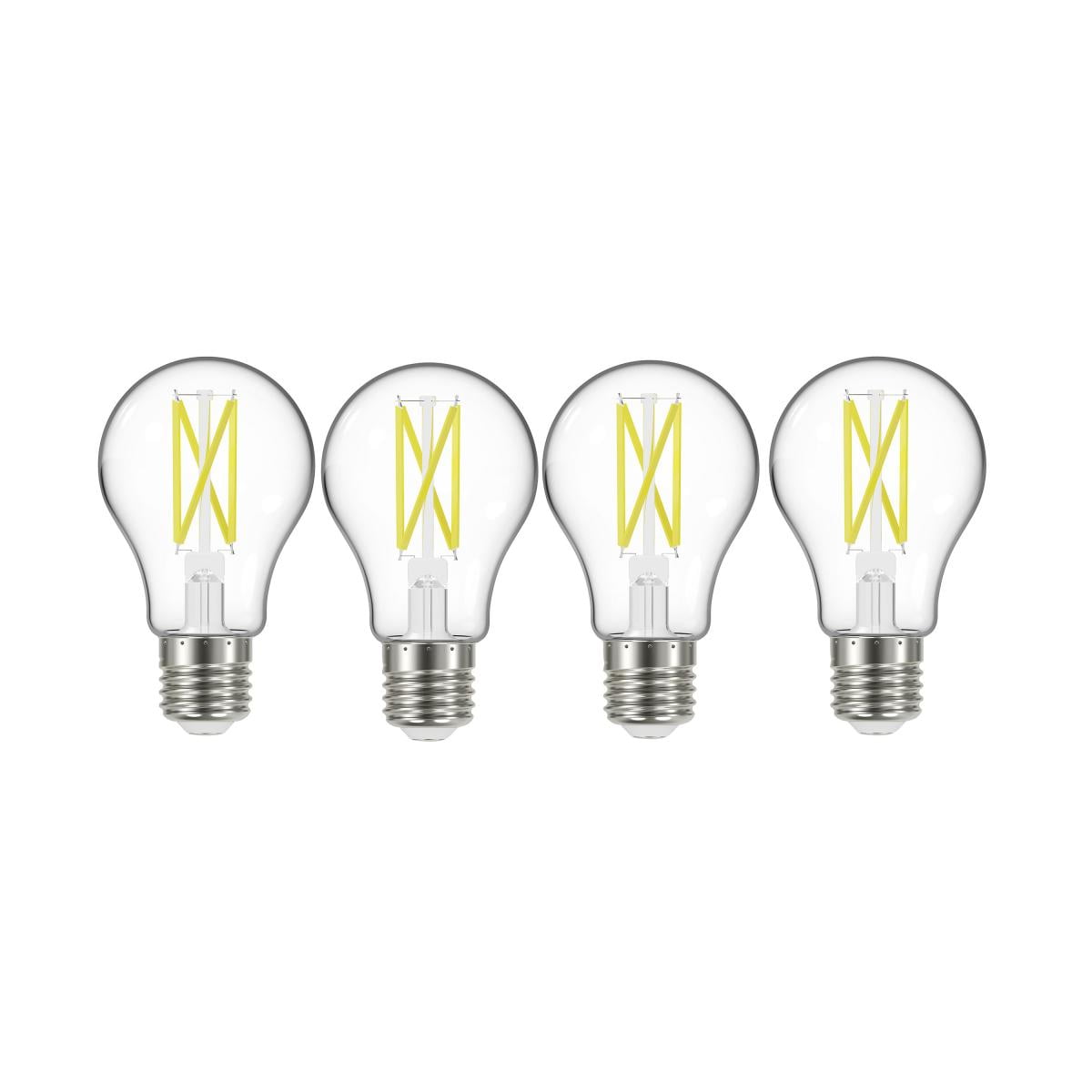 4Pk - 10.5W A19 LED Clear Medium base 3000K 120v - 75W equiv
