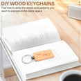 thumbnail image 3 of 50 Blank Wooden Keychain Rectangular Engraving Key ID Can Be Engraved DIY, 3 of 8