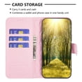 thumbnail image 3 of Premium PU Leather Wallet Case for Samsung Galaxy A13 5G with Card Slots Holder Magnetic Clasp Cover, Stylish Adjustable Kickstand Flip Soft Silicone Shockproof Leather Case for Women Girls,Pink, 3 of 6