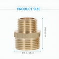 thumbnail image 2 of TALENO 4 Pcs Brass Reducer 3/4 to 1/2 Garden Hose Adapter Connector Repair Kit Pipe Fittings, 2 of 4