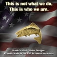 thumbnail image 4 of Rainbow Trout Leaping, Gold Plated. Fish, Fishing, Hat, Lapel, Pin, Brooch, Creative Pewter Designs, Handmade in USA, Over 200 Fish Designs Available., 4 of 5