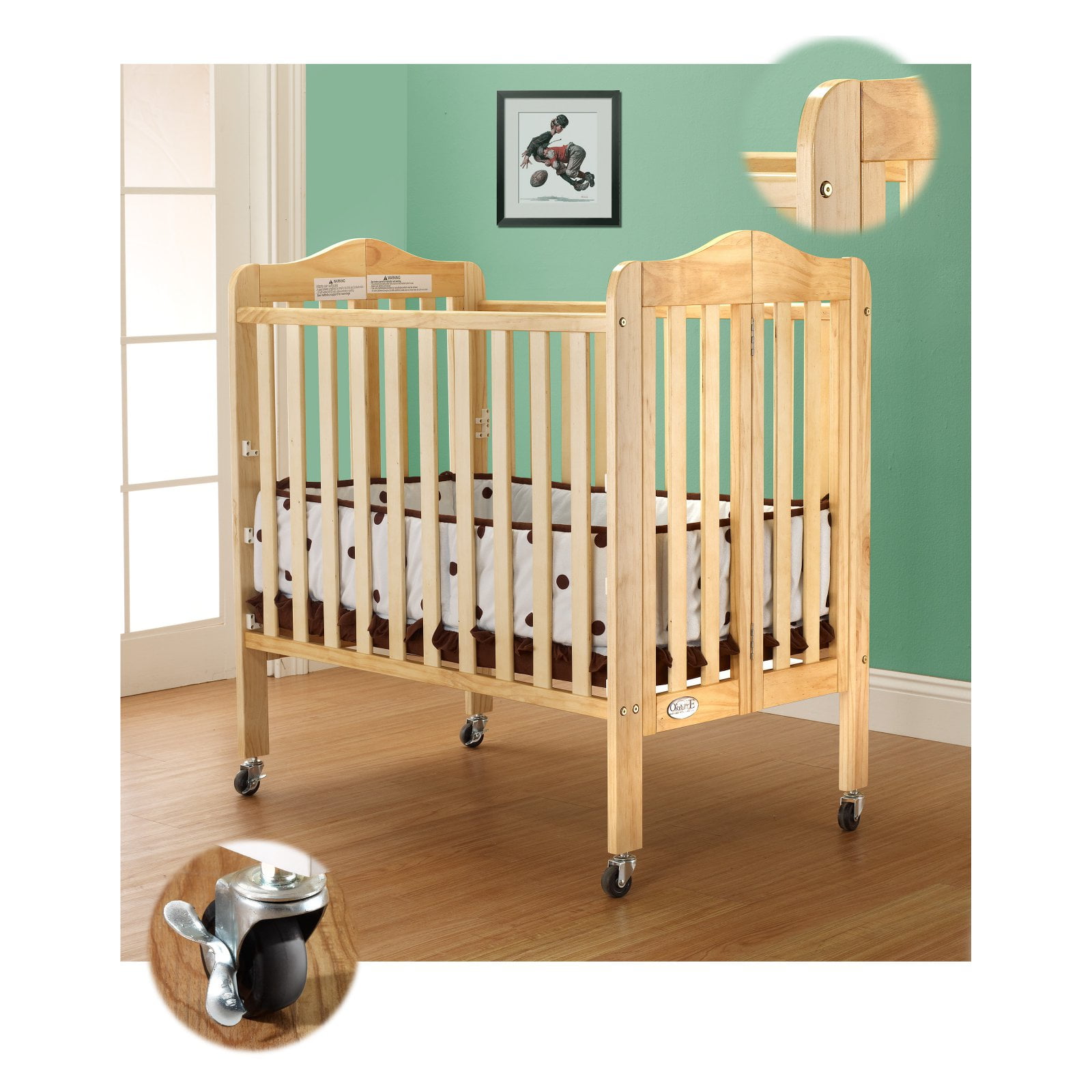 Orbelle Tina Three Level Mini Portable Crib