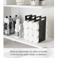 thumbnail image 2 of Yamazaki Home Towel Storage Organizer, Black, Steel, Handles, No Assembly, 2 of 6