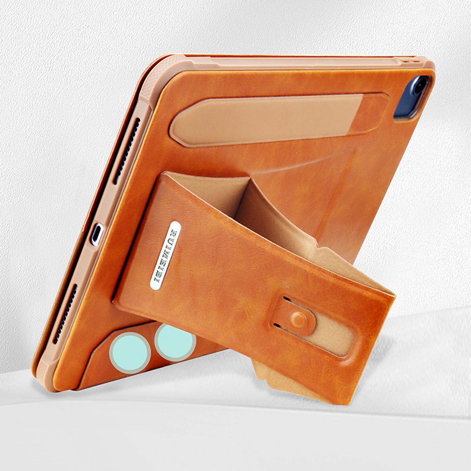ELEHOLD Premium Leather Tablet Case For Apple iPad 11th(A16) 2025/10th Gen 2022, Stand Folio Cover Wallet Pouch Kickstand Auto Sleep/Wake Case with Pencil Holder For iPad 11th 10th Gen,Brown