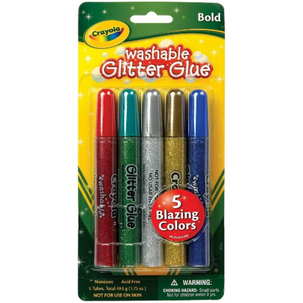 Crayola Washable Glitter Glue 5 ea (Pack of 3)