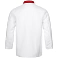 thumbnail image 4 of Uniforme de Trabajo de cocina para restaurante y Hotel para hombre y mujer, chaqueta de Chef de panadería con cuello alto contrastante, Tops de manga larga con doble botonadura, 4 of 5