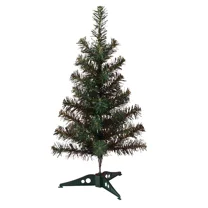 18-Inch Artificial Mini Christmas Tree Small Tabletop Holiday Tree with Stand, Realistic Green Pine for Desk, Mantle, or Home Décor