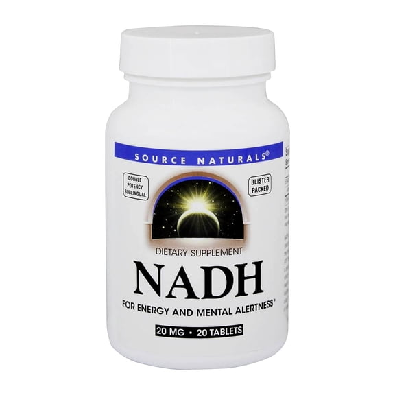 Source Naturals, Inc. NADH 20mg Co-E1 Sublingual 20 Lozenge