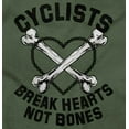 thumbnail image 2 of Cyclists Break Hearts Not Bones Biker Plus Size Crewneck Graphic Tee Shirt Brisco Brands 2X, 2 of 5