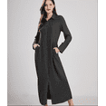 thumbnail image 2 of Womens Casual Button Down Denim Maxi Dress Lapel Long Sleeve Long Jean Dresses with Pockets, 2 of 6