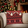 thumbnail image 3 of Christmas Cushion Cover 45 cm x 45 cm Polyester Holiday Sofa Pillowcase With Concealed Zipper And Pixel Snowman Snowflake Patterns, 3 of 6