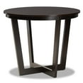 thumbnail image 3 of Bowery Hill Dark Brown Faux Leather Upholstered Wood 5-Piece Dining Set, 3 of 9