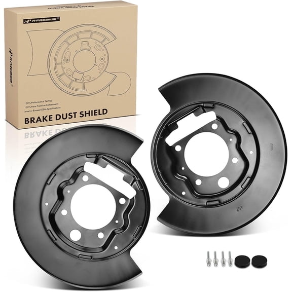 A-Premium Rear Driver and Passenger Side Brake Dust Shield Compatible with Select Ford Models - F-150 F150 2004 2005 2006 2007 2008, Rear Disc Brake - Replace# 4L3Z2C028AA, 2-PC Set