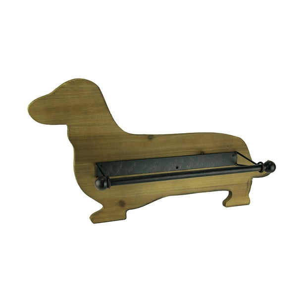 Wood Dog Shaped Wall Mounted Paper Towel Holder