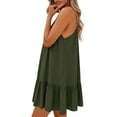 thumbnail image 5 of Horkkom Mini Dresses for Women Solid Color Camisole Summer Dresses Beach Travel Vacation Sundresses, S-2XL, 5 of 9