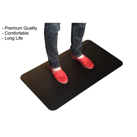20x34” Anti-Fatigue Standing Desk Mat premium thick cushioned comfort industrial office garage warehouse floor mat for ergonomic stand up desks accessory accessories rubber