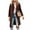 Brown, variant on Womens Fall WinterNotched Lapel Collar Double Breasted Pea Coat Wool Blend Over Coats Long Jackets