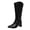 E-643 Black, variant on E-643 Brown Womens On Back Zipper Boots Pointed Toe Mid Calf Comfortable Booties